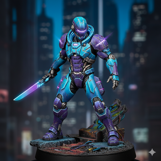 Cyberpunk Warrior Figure