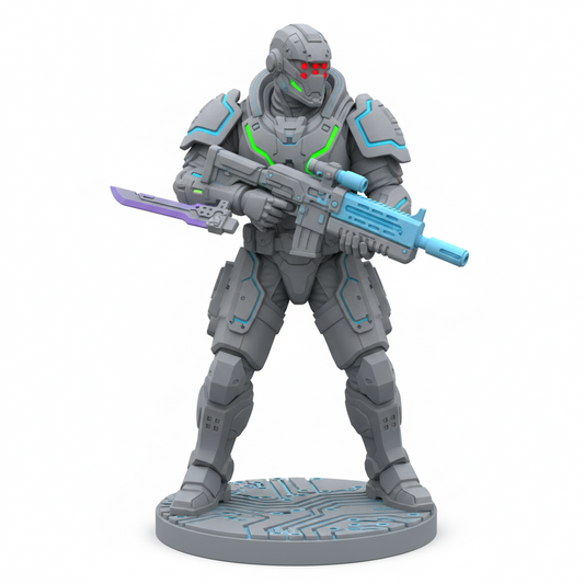 Cyberpunk Warrior Figure